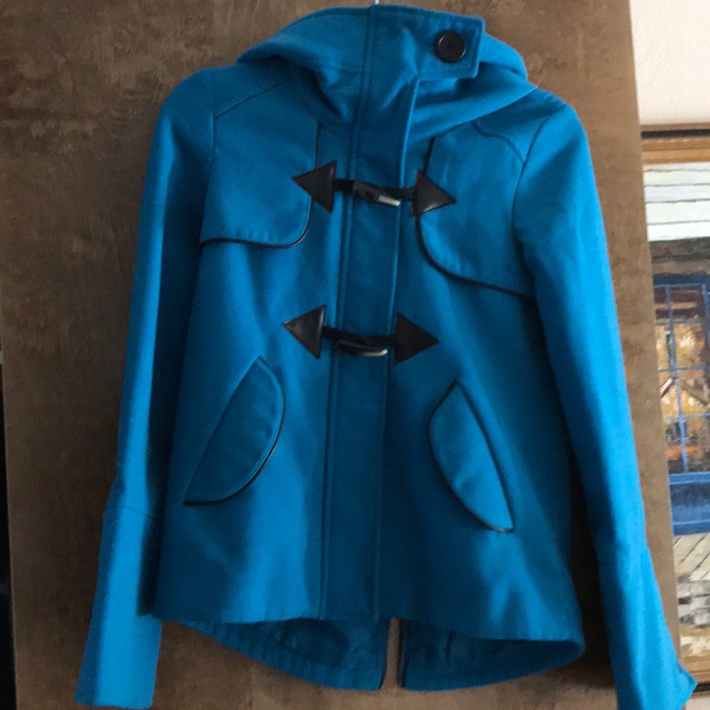 Beautiful blue rain pea coat.